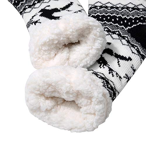 Image of Chassic Sherpa Lined Slipper Socks for Women, Non-Slip Cozy Winter House Socks, Soft Fuzzy Socks, Gifts for Women & Ladies Stocking Stuffers