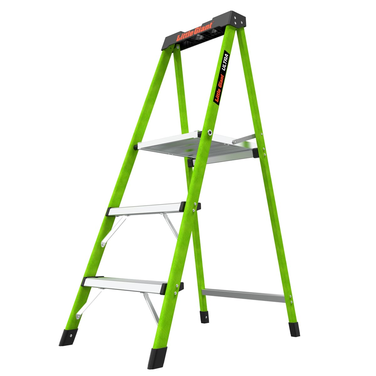 Photo 1 of ***HEAVILY USED** Little Giant Ultra Step Ladder with XL Platform, 3-Step Lightweight Foldable Non-Conductive Fiberglass, 300 Lbs. Capacity Type IA Extra Heavy Duty Ladder 8-Ft Max Reach