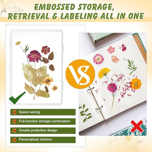 Image of Coldairsoap 5+200PCS Dried Flower Storage Set with Blotting Paper, Ziplock Bag, Tweezers and letter stickers, Flower Preservation Kit to Keep Flower Color and Dry for DIY Pressed Flower Arts and Craft