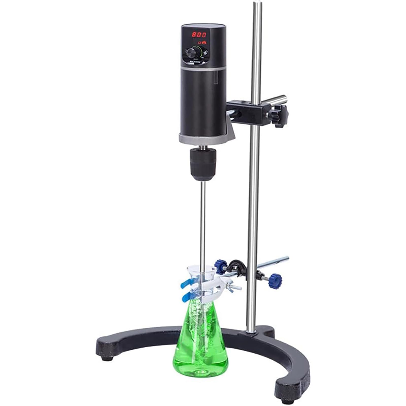 IMOSEI Electric Laboratory Mixer, LCD Digital Display Constant Speed Mixer, Lab Regulating Speed Stirrer, Rotating Speed 100-2000rpm, for Solid-Liquid Mixing Experiments