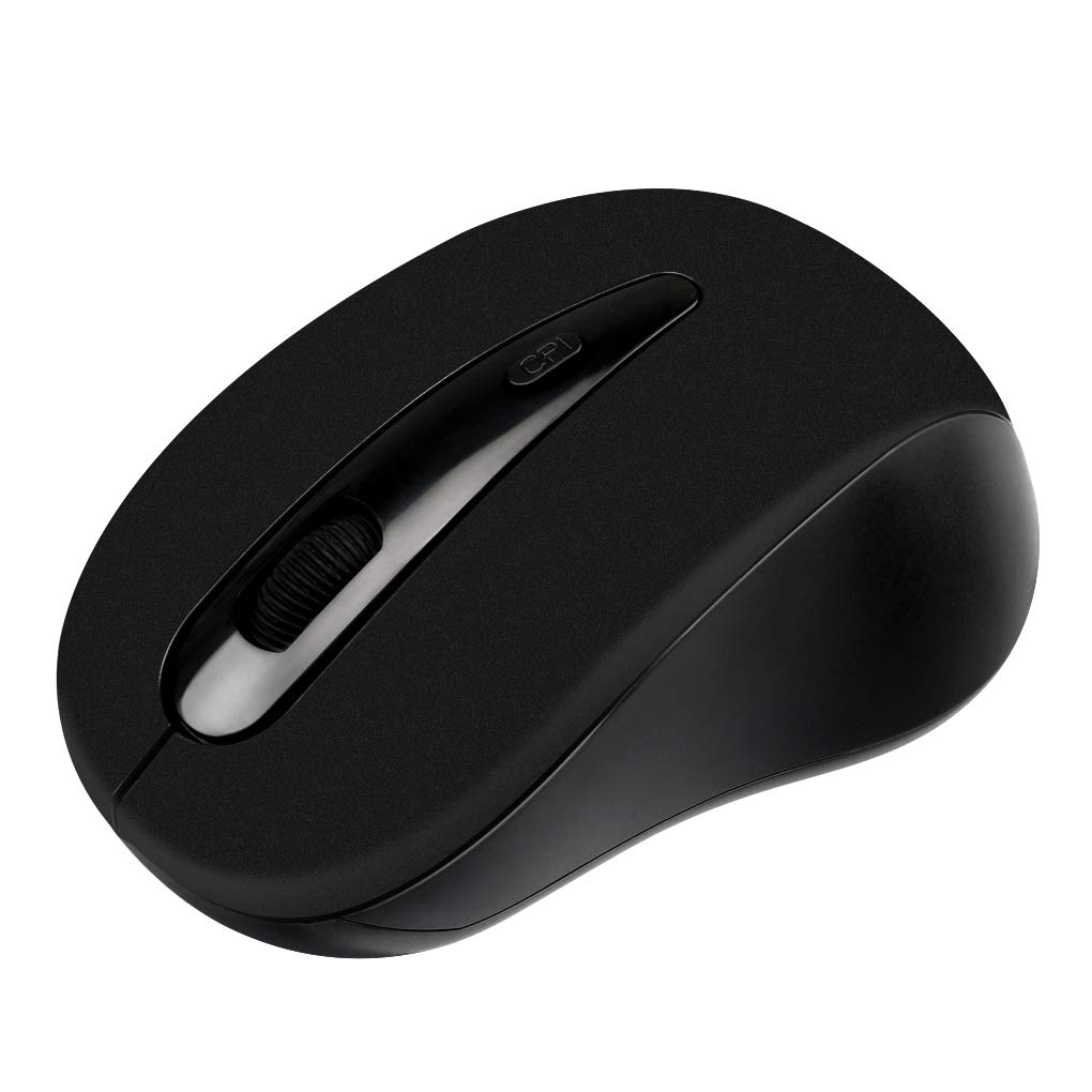 Stebela Black 2.4Ghz Wireless Mouse 1600Dpi Optical Computer Cordless Office Mice With Usb Receiver