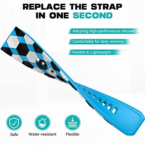 OVERSTEP Compatible for Garmin Fenix 7X/5X/5X Plus/6X/6X Pro/3/HR/Descent MK1 & Suunto 9 Baro/9/7/Spartan Sport Wrist HR/D5 26mm Wide Soft Silicone Sports Watch Band - Image 3