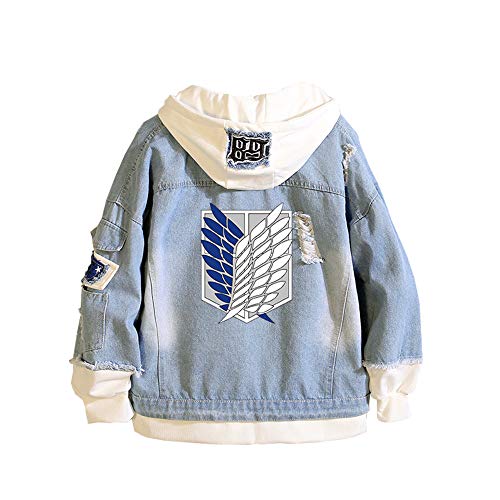 Attack on Titan Chaqueta vaquera, Anime Attack on Titan Cosplay Sudadera con...