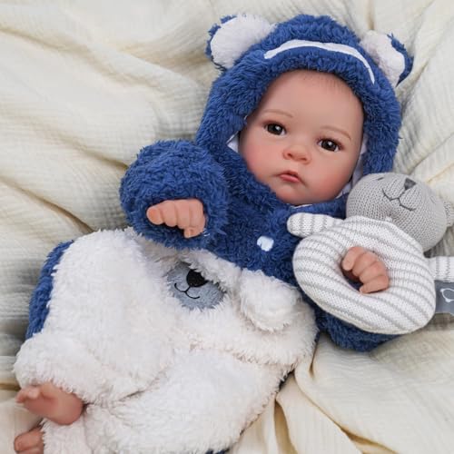 BABESIDE Reborn Baby Doll Ven a un bebé Real - Tela de Vinilo de 17 Pulgadas Ven a un recién Nacido Muñecas durmientes realistas con Cuerpo Suave Baby Doll