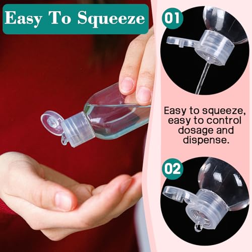 100pcs Empty 3.4 oz Travel Bottles with Flip Cap Tsa Approved Leakproof Plastic Squeeze Small Shampoo Bottles for Toiletries Liquids Travel Essentials Containers for Lotion, Party favors, Bulk Gifting4