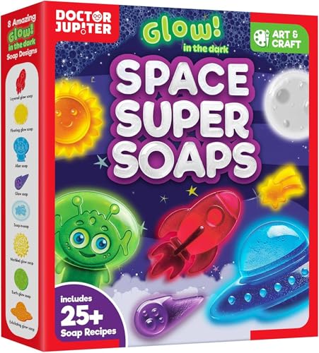 Glow in The Dark Space Soap Making Kit for Ages 4+ Gift Boys Girls