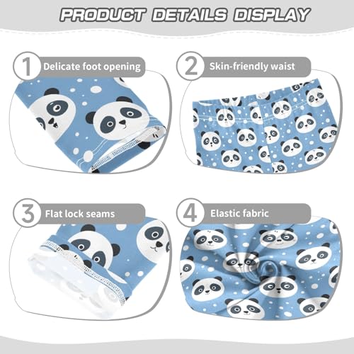 Head Panda Seamless Pattern Girls Leggings Kids Yoga Pants Athletic Tights Pants 4-10 Years3