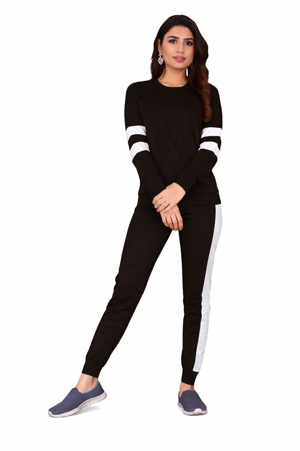 sirgo Women Printed Tracksuit Set | Round Neck Top & Matching Track Pants | Comfortable Sportswear for Yoga, Gym, Jogging, Running, Workout, Casual Wear & Loungewear-picture-26