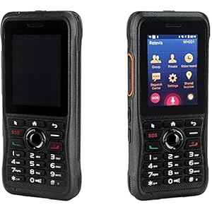 Retevis RB21 Zello Walkie Talkie Cellulari, 4G LTE Smartphone a Lungo Raggio con GPS, Bluetooth, Wi-Fi, Radio di Rete IP54 con 1G+8G, Schermo da 2,4 Pollici (2 Pezzi)