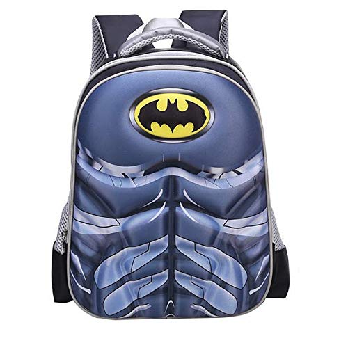 Boy's and Girl's Polyester 3D Cartoon Superhero Backpack (Multicolour)