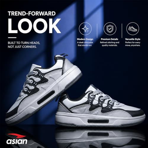 Image of ASIAN Mojo-05 Sneakers for Men | Stylish, Premium & Lightweight Casual Shoes for Boys | Ideal for Walking, Gym, Travel Comfortable & Durable Design