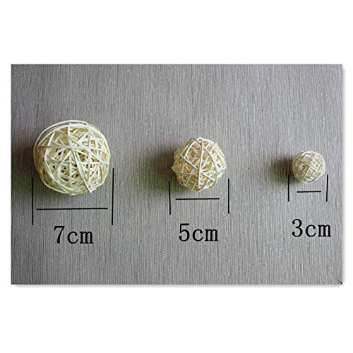 Set Of 9 Mixed 3Cm 5Cm 7Cm White Beige And Coffee Small Decorative Wicker Rattan Balls Natural Sphere Orbs For Vase Bowl Filler Christmas Tree Ornaments Wedding Centerpieces Home Patio Garden Hanging #TOP1