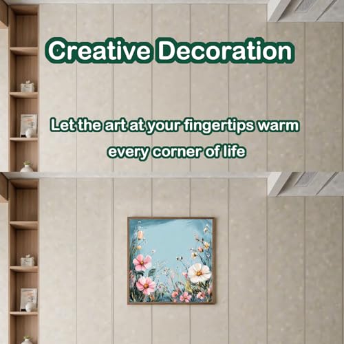 Image of Xinpinzhou Stamped Cross Stitch Kits for Adults - 11CT Flowers Pre Printed Cross-Stitch Patterns, Advanced Embroidery Kit for Beginners, 12x12 in DIY Crossstitch Crafts for Wall Decor or Mum Gifts