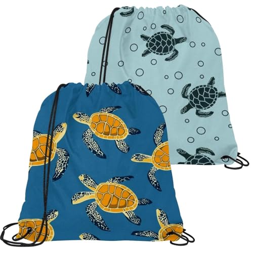 Sac à dos avec cordon Lot de 2 - Pochon imperméable et pliable multicolore taille unique