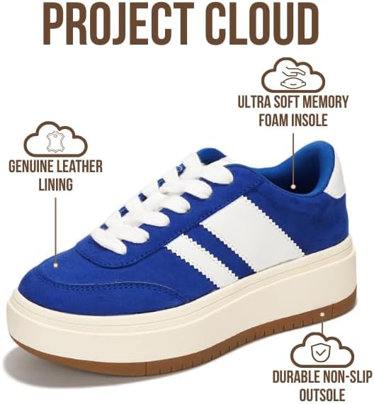 Project Cloud Fashion Platform Sneakers for Kids 2026 - Lightweight Memory Foam Insole Kids Shoes - Durable & Non-Slip Lace up Trendy Platform Kids Sneakers (Little Nita) - Image 3