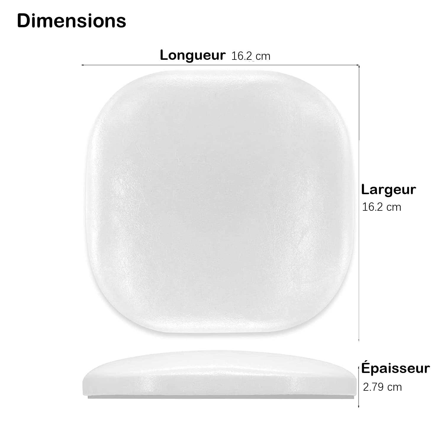 Coussin Repose-main à Ongles Manucure, Repose - Coude en Fibre de Cuir pour Bureau, Repose - Poignet Manucure Support Pad Antidérapant (Blanc)