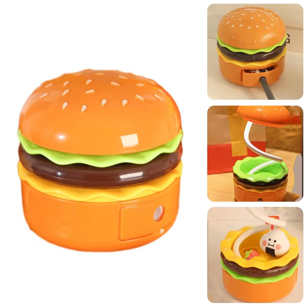 YZYOE LED Rechargeable Hamburger Desk Lamp, Creative