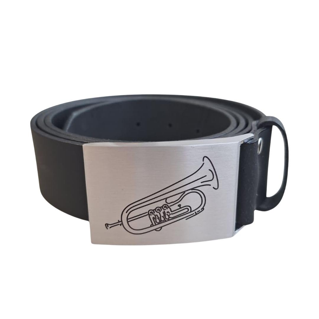 Ledergürtel Deutsches Flügelhorn - Schönes Geschenk für Musiker