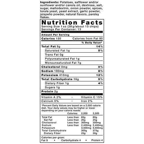 Image of Kettle Brand Potato Chips, Jalapeno Bags, 13 Ounce (Pack of 10)