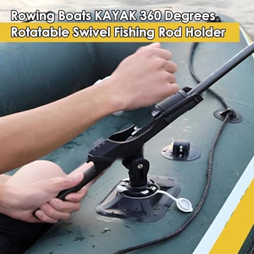 Support de canne à pêche pour bateau réglable à 360 degrés portable en plastique léger
