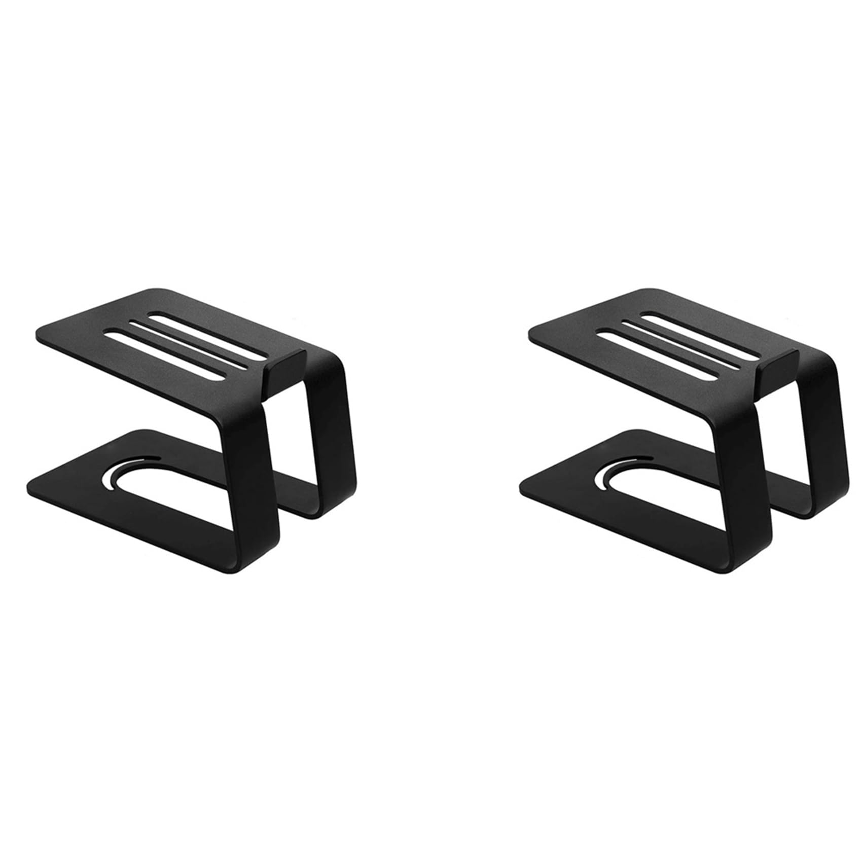 Lot de 2 supports de haut-parleurs de moniteur de hauteur 5,3 cm - Angle de vision confortable - Support de haut-parleur solide - Élévation en métal