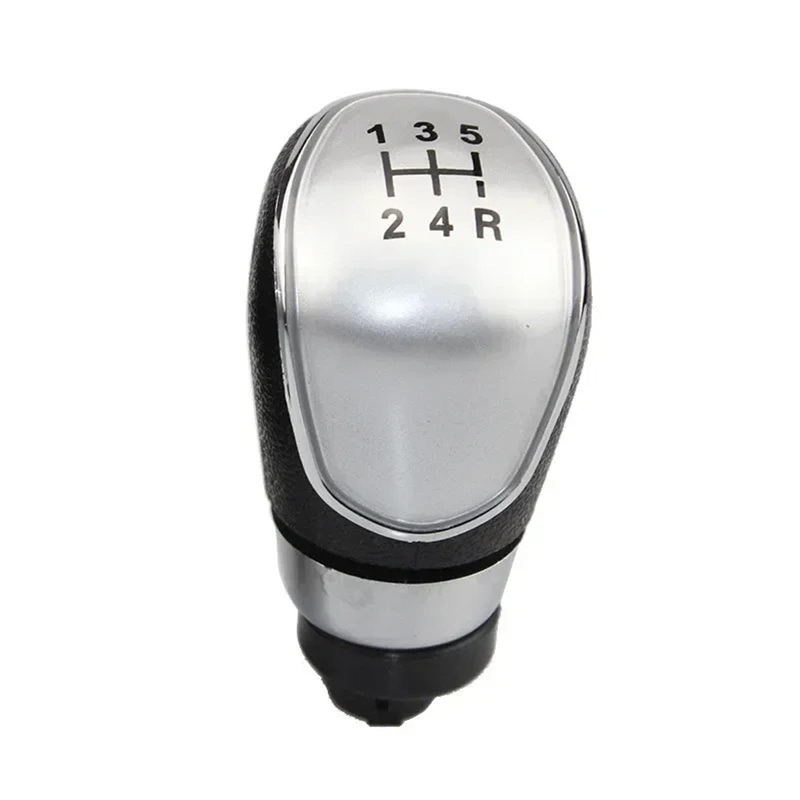 XZCVTYW Car Shifter Adapter for Ford for Focus Mondeo Fiesta MK7 Kuga 2008-2013 Car Gear Shift Knob Stick Head Lever Handle 5/6 Speed(5 Speed Silver)