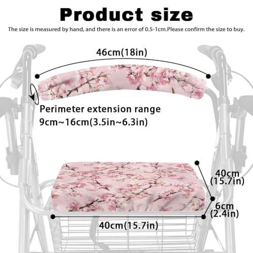 Image of Butterfly Universal Seat Covers for Rollator Walkers, Soft Backrest and Seat Covers, Adjustable Walker Accessories for Seniors Women Men