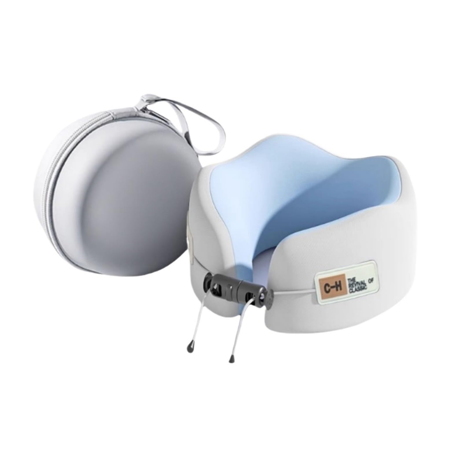 WWYYZAYC Portable Memory Cotton Business Trip Neck Pillows Airplane Travel Rail Pillow Cervical Healthcare Supply(Blue)