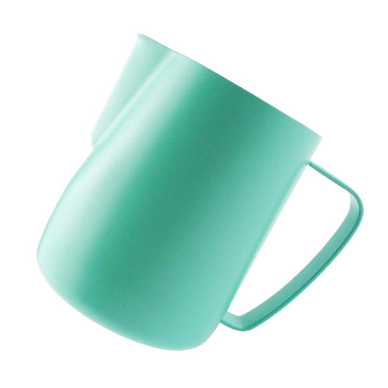 Jarra De Leche Jarra de espuma de café con leche humeante, jarra de leche antiadherente de acero inoxidable, taza de flores perfecta for arte de café con leche, 2 uds.(Green,350ml)