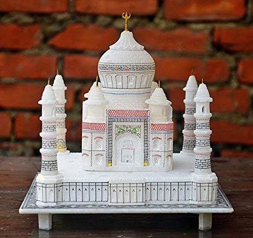 AMG White Marble Tajmahal Handmade Replica Beautiful Symbol of Love Gifts.