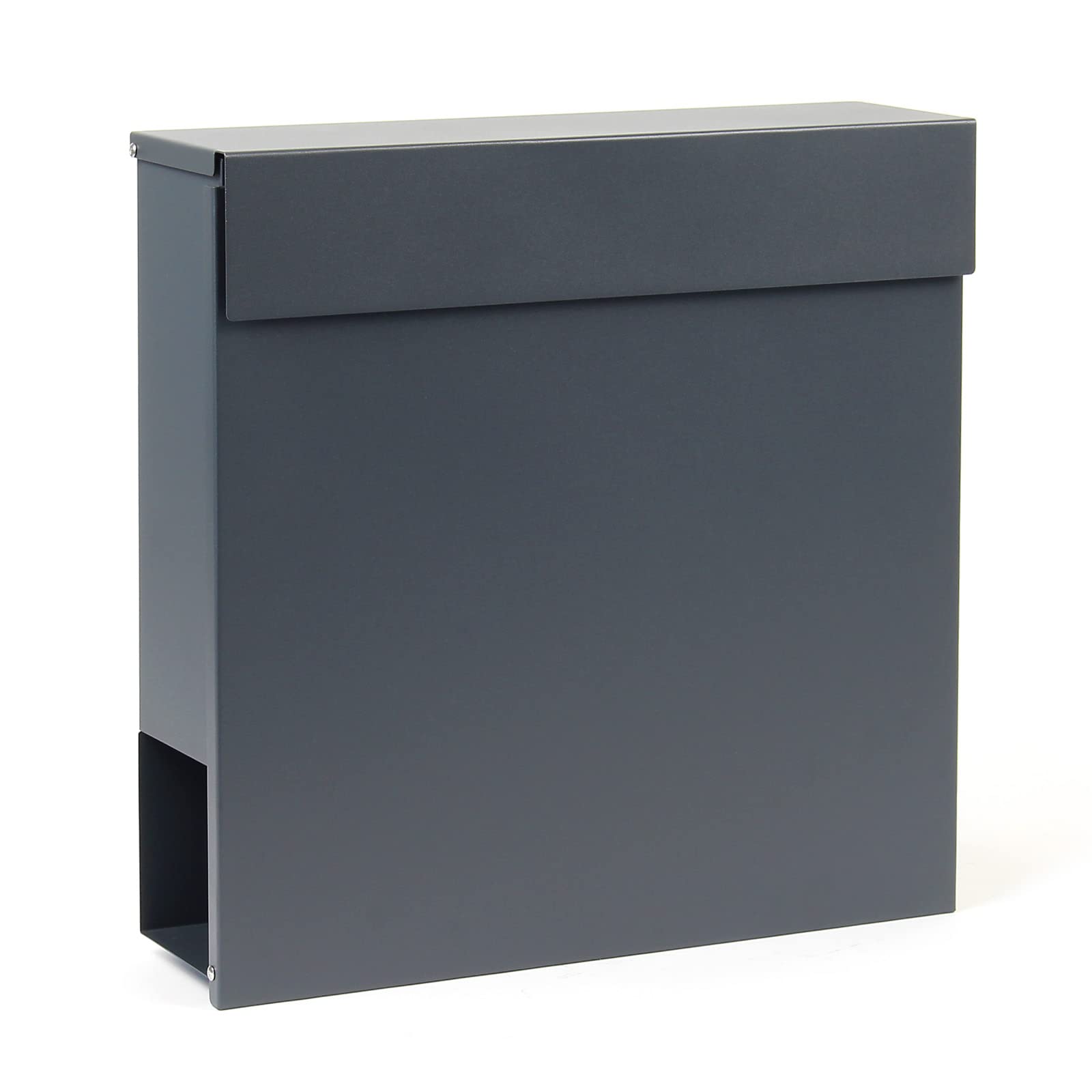 Wiltec Dark Grey V49 Letter Box With Newspaper Holder V49 Anthracite Wall Mounted Post Newspaper Compartment With 2 Keys