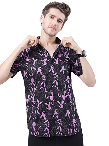 Image of Ketch Men's Cotton Slim Fit Printed Half Sleeve Shirt