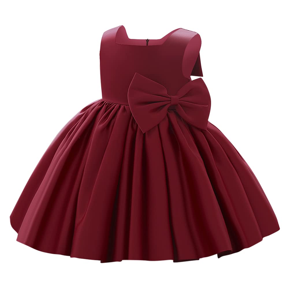 IBAKOM Mädchen Bowknot Tutu Prinzessinnen-Kleid für Mädchen, zum Geburtstag, für Hochzeit, Taufkleid