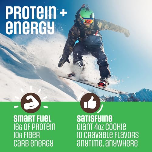 Image of Lenny & Larry's Protein Cookie, Choc-O-Mint - High Protein Snacks with 16g Plant Protein, 10g Fiber, Soft-Baked, Vegan, Non-GMO | 4oz, Pack of 12