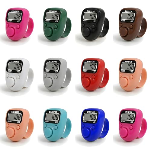 Image of Digital Hand Tally Counter, LED Display, Ring Design, Reset Button(Pack of 1) (Pink)