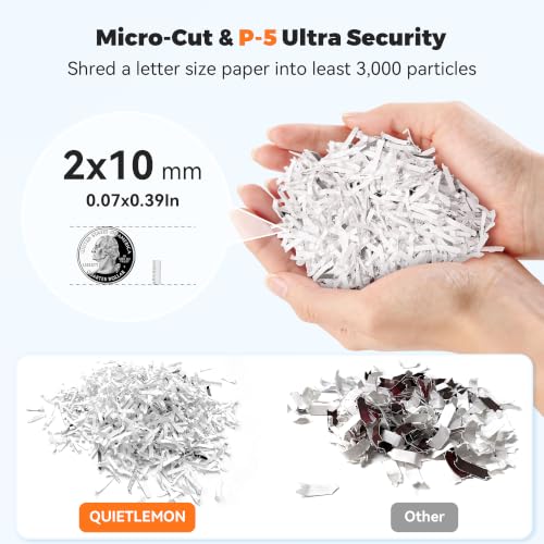 Image of Paper Shredder 200-Sheet Auto Feed, Touchscreen Heavy Duty Shredders, 40 Min Non-Stop, P-5 Ultra Security Shredder for Home Office, Micro Cut with Wheels, 5.8 Gal Bin, <60 dB(OL288)