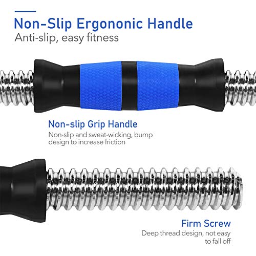 DISUPPO Halters set verstelbare fitnessvrije halterhalters met verbindingsstang voor sportschool work-out thuistraining… - Afbeelding 4