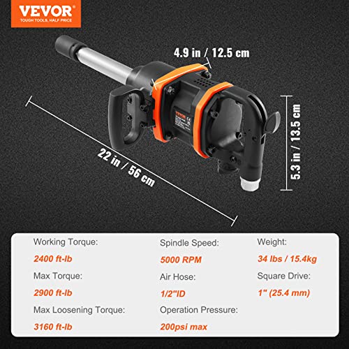 VEVOR 1-Inch Air Impact Wrench