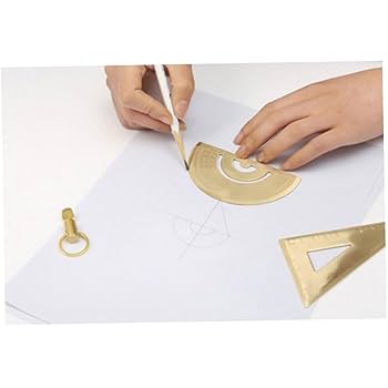 Amazon.co.jp: NAMOARLY 3個 ステンレス三角定規 穴のあいた定規