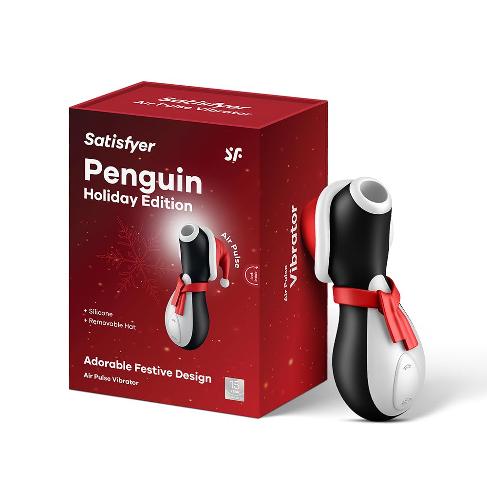 Satisfyer Penguin Holiday Edition | Vibromasseur Air Pulse | Doppia stimolazione | Sex Toy Donna impermeabile (IPX7) | Silicone medico e ricaricabile | 12,5 cm Travel Clitoral Sex-Toys
