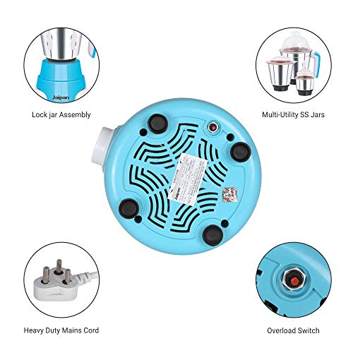 Image of Jaipan Mega Star Mixer Grinder (Blue) 550W