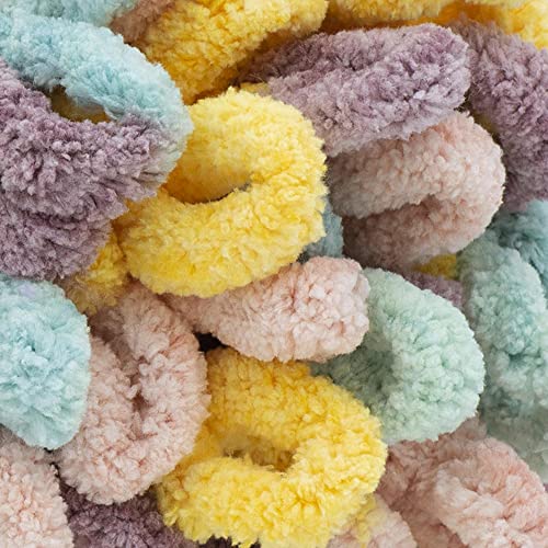 Image of Lion Brand Yarn Off The Hook Yarn, Bulky No-Needle Craft Yarn for Crocheting, Hand-Knitting Yarn, 1-Pack, Jelly Beans