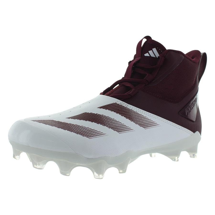 Image of adidas Adizero Chaos Unisex Shoes Size 9.5, Color: Footwear White /Team Maroon /Footwear Chalk White /Pure White