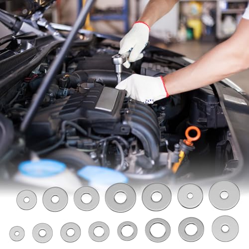 Tvinlik TV-304 Washers, 180 Pieces 18-8(304) Stainless Steel Flat And Fender Washers Assortment Kit thumb #4