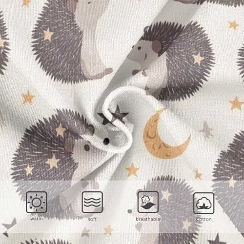 Wusikd Cute Hedgehog Girls' Underwear Cotton Stars Moons Girls Briefs Soft Toddler Underwear 2T3