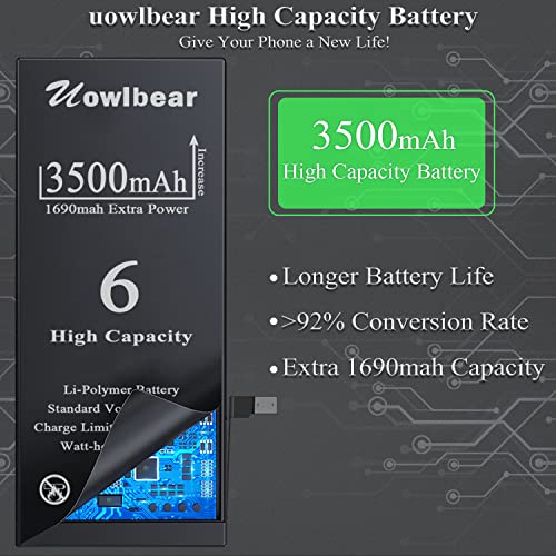 Uowlbear UB-IP6 3500Mah Replacement Battery thumb #5
