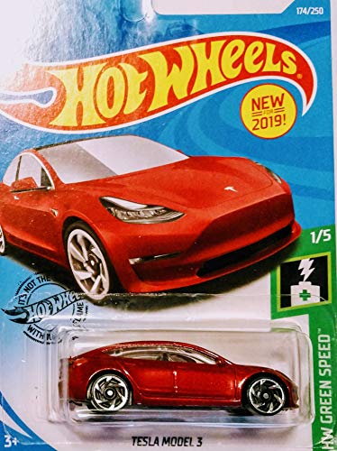 hot wheels tesla model 3 red