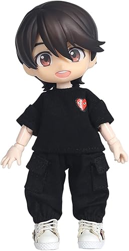 Disfraz de muñecas, overoles para pantalones, adecuados para Ob11, Molly, GSC, 112bjd, ropa de muñecas, accesorios para muñecas (negro)