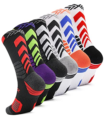 Diliba Men's Elite Basketball Socks Cushion Athletic Crew Softball Socks For Green Size 13 #TOP7