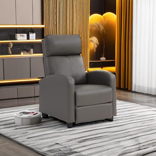 Image of FDW | Recliner Chair | Without Massage Function | Gray, PU Leather